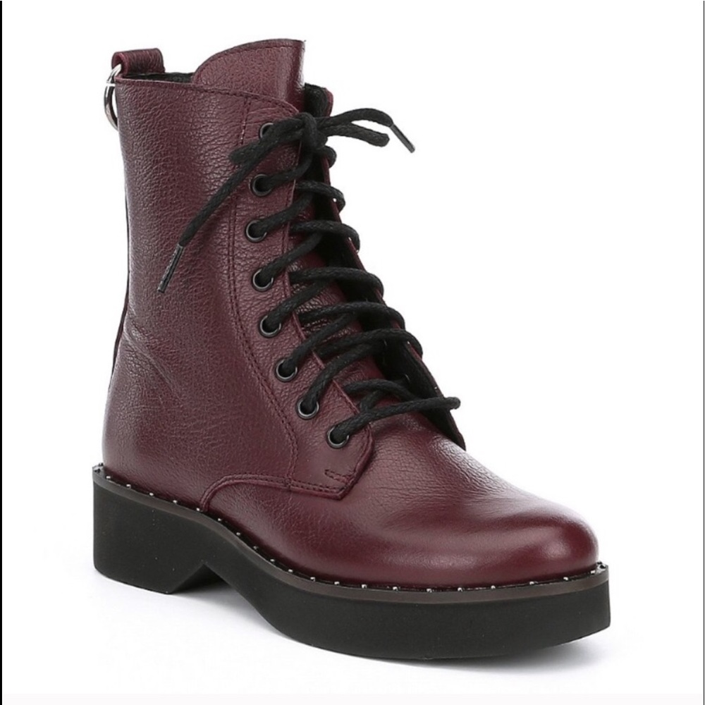 New Steve Madden leather combat boots